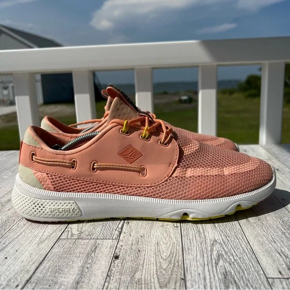Sperry Shoes Sperry Womens Seas Boat Shoes Peach Size